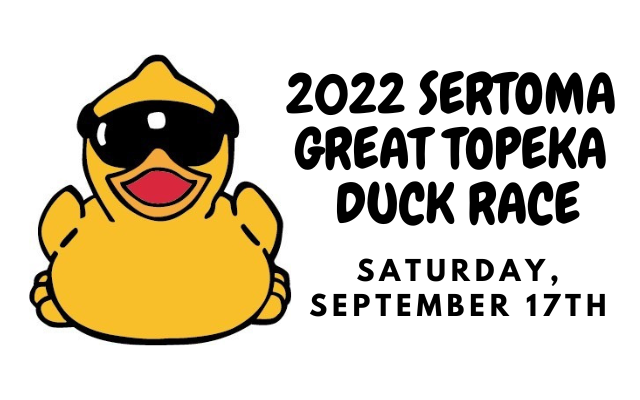 Sertoma Great Topeka Duck Race on Saturday, September 17th at Lake Shawnee